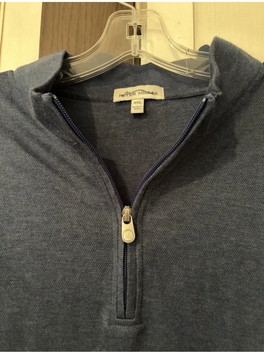 Peter Millar Men's Navy Quarter-Zip Sweater XXL